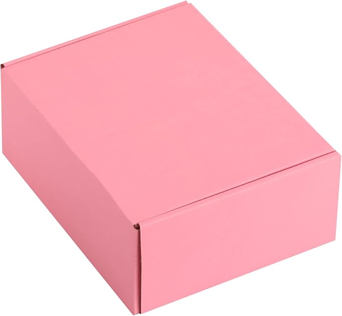 7x5x2 inch Pink Shipping Boxes for Small Business- Set of 25 | Sturdy ECT 32 Corrugated Cardboard Mailer Boxes, Easy Assemble for Packaging, Mailing, Gift Giving & Ecommerce Packing