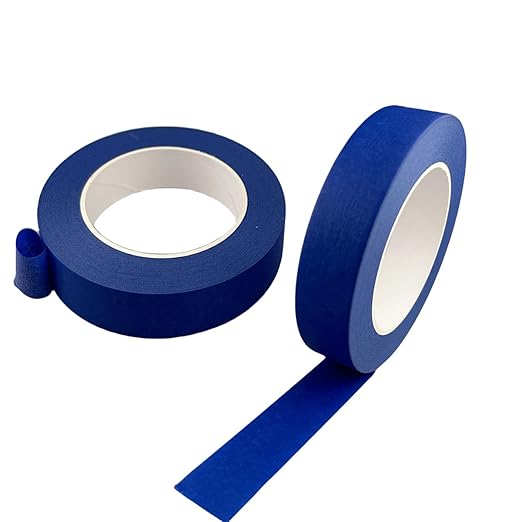 Blue Masking Tape, 1 Inch x 55 Yards, 2 Rolls, Painters Tape for Painting, Home, Office, School Stationery, Arts, Crafts, Decoration