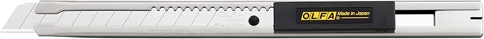 OLFA 9mm Stainless-Steel Utility Knife (SVR-2) - Multi-Purpose Retractable Precision Knife w/Stainless-Steel Snap-Off Blade, Replacement Blades: Any OLFA 9mm Blade