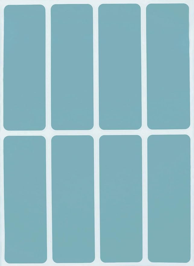 Royal Green 1x3 inch Labels Stickers Rectangular Light Blue Color Sticker - 800 Pack