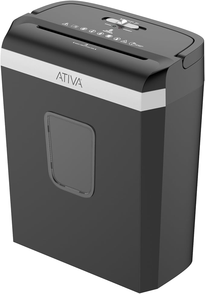 Ativa® 8-Sheet Cross-Cut Shredder, A08CC23