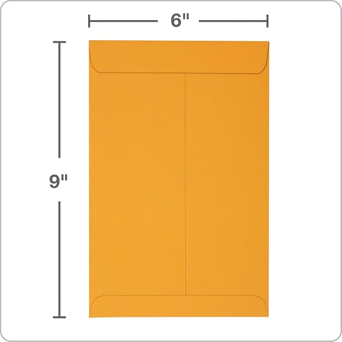 Columbian 6 x 9 Catalog Envelopes with Self Seal Closure, 28 lb Brown Kraft, for Mailing Small Paper, Photos & Greeting Cards, 30 Per Pack (COLO403)