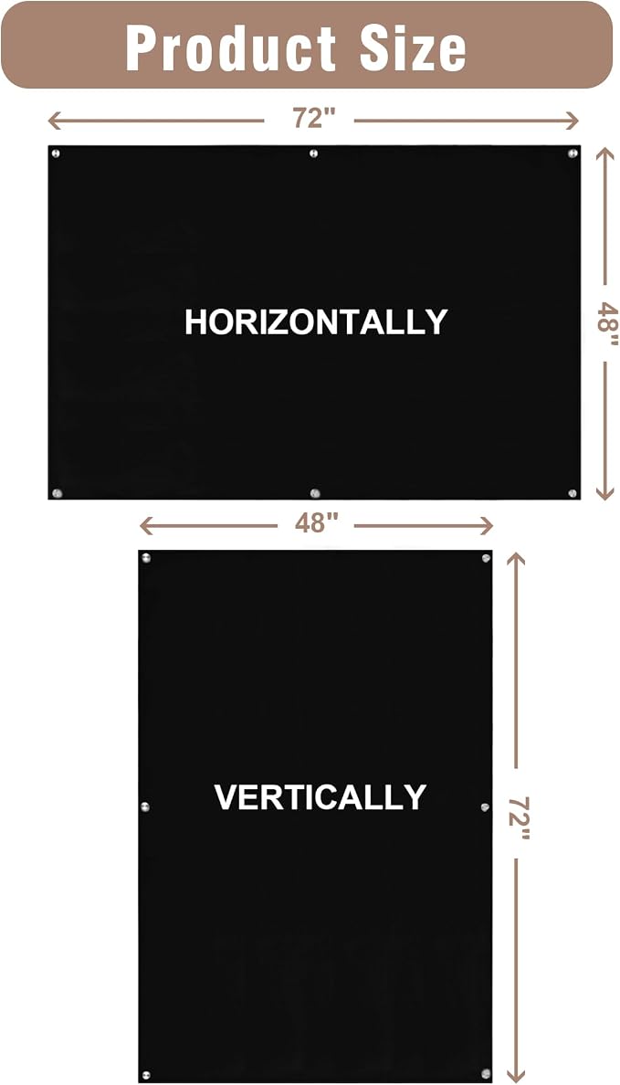 Mifuro Magnetic Glass Whiteboard，72"x48" Wall Mounted Frameless Dry Erase Board for Office, Home & School Black
