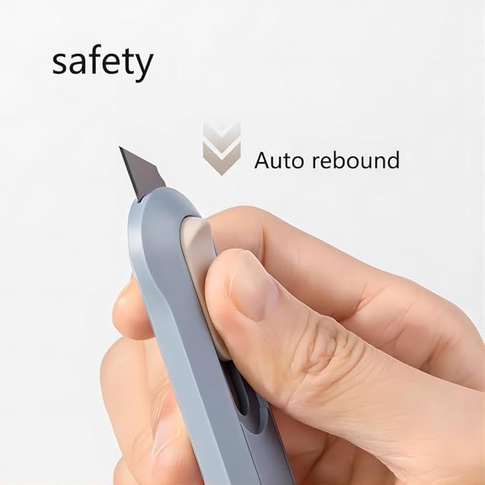 7pcs Utility Knife ，SK5 Retractable Blade Duty Box Cutter Letter Opener, Razor Sharp Cartons Cardboard Cutter Knife Perfect for Paper, Sewing, Craft, Home and Office, Blue,green,pink,white(7pcs)