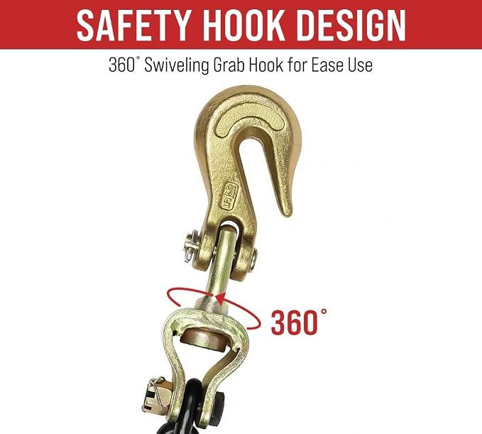 Mytee Products (8 Pack) Easy Binder Ratcheting Chain Load Binder, 5400 lbs WLL
