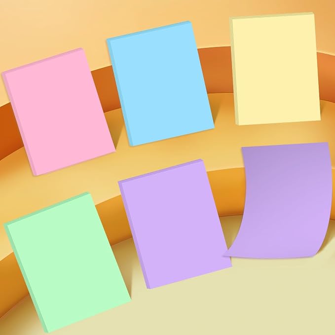 8.5" x 11" Colored Copy & Print Paper - 100 Sheets/200 Pages 5 Colors Rainbow A4 Printer Paper, 20 lb Letter Size Colored Origami Paper in Office/School/Home