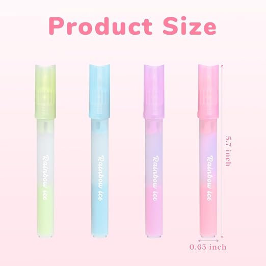 Temiary 4 Pcs Glue Stick Pen, Glue Tape Pens for Scrapbooking (Rainbow) | Card Making Journaling Scrapbooking School Office Supplies