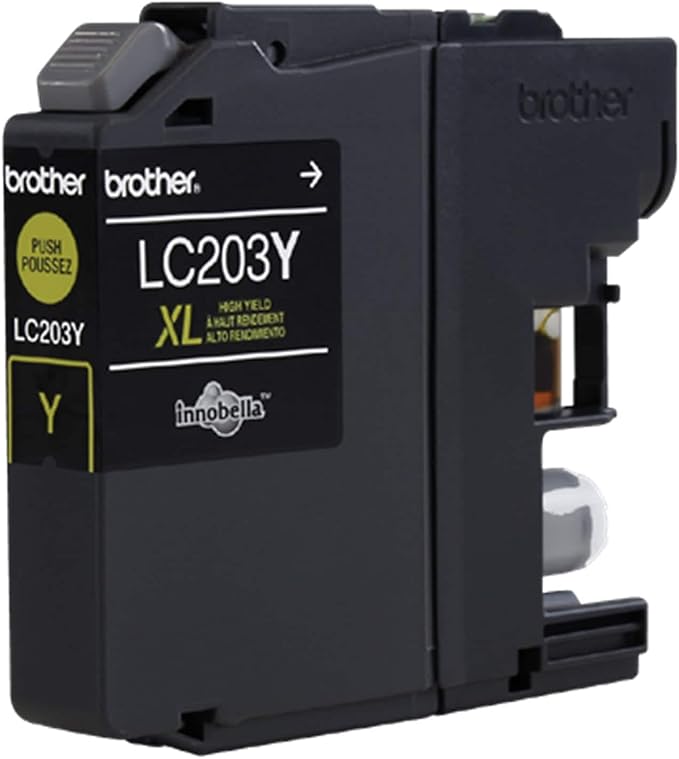 Brother Printer LC203Y High Yield Ink Cartridge, Yellow, 550 Pages, 1 Count (Pack of 1)