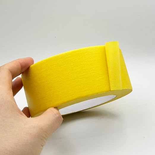 Yellow Masking Tape 2 inch x 55 Yards, Yellow Painters Tape 2 inch Wide Paper Tape for Arts DIY Crafts Painting Labeling Decoration School Projects Home Office