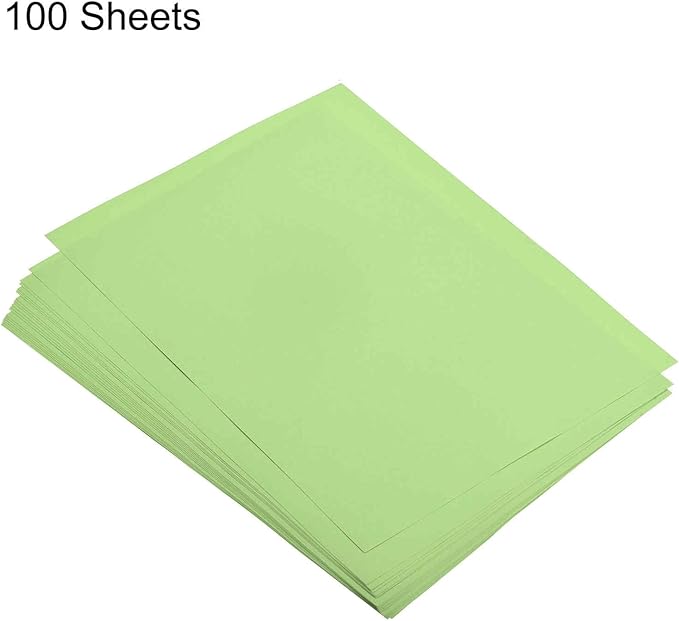 MECCANIXITY 100 Sheets Colored Copy Paper 8.3 x 11.7 Inch Printer Paper 80gsm Light Green for Office Printing, Document Copying, Invitations, Forms, Art Projects