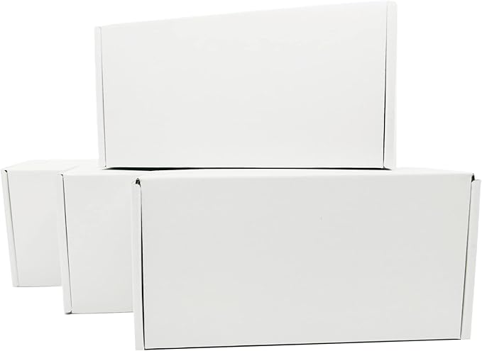 Small White Box 7 x 3.5 x 2 Inch 50 Pack Recyclable Corrugated Gift Mailers Storage Business Packaging Shipping Boxes