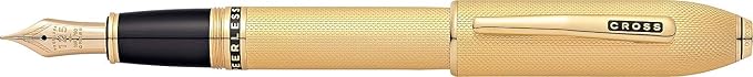 CROSS Peerless 125 23 Carat Heavy Gold Plated Fountain Pen, Fine Nib