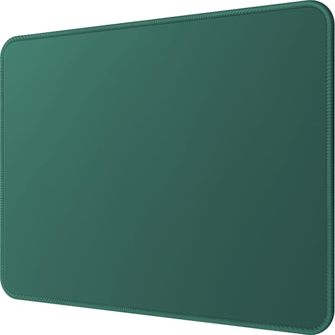 MROCO Mouse Pad [30% Larger] with Anti-Fray Stitched Edges, Premium-Textured Waterproof Surface, Non-Slip Rubber Base, Computer & Gaming Mouse Mat for Laptop, Office & Home, 8.5 x 11 in, Forest Green
