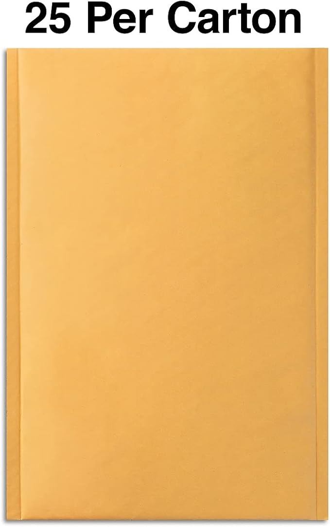 Staples Self-Sealing Bubble Mailers, 10.25x13.5 in, 50-Ctn, ST56648VS | Cushioned envelopes for shipping fragile items and packages.
