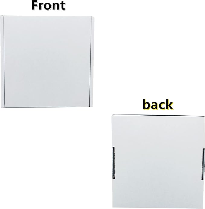 6x6x2 inch Small White Mailers Boxes Pack of 35 Recyclable Corrugated Gift Box for Packaging Shipping