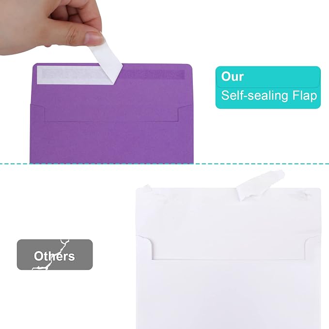 65 Pack Colored Envelopes, 4 x 6 Envelopes, Card Envelopes A4 Envelopes Envelopes for Invitations, Printable Invitation Envelopes for Weddings, Invitations, Photos, Postcards, Greeting Cards