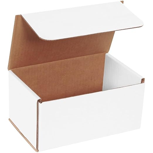 Box USA Mailer Boxes Small 8"L x 5"W x 4"H 50-Pack - Corrugated Cardboard Box for Shipping, Moving, Mailing, Packing, Packaging and Storage