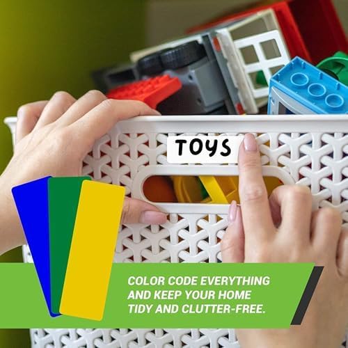 Royal Green Rectangular Sticker Color Coded Write on Labels for Organizing, Moving, & Mailing, 3x1 inch Stickers to Write On Labels & Tags for Home, Office, and School Projects, 400-Pack (Yellow)
