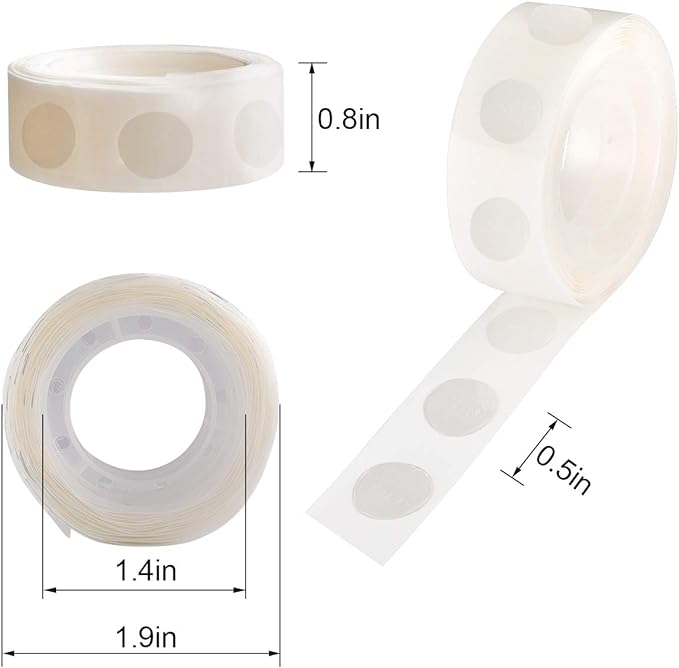 gegemaoyi 1600pcs Glue Point Clear Balloon Glue Removable Adhesive Dots Double Sided Dots of Glue Tape for Balloons Craft Glue Points Dots Sticky Dots or Wedding Decoration