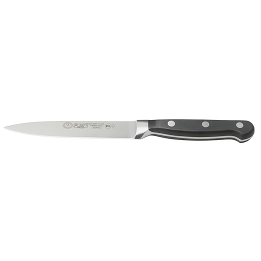 Winco 5" Utility Knife, Triple Riveted, Full Tang Forged Blade