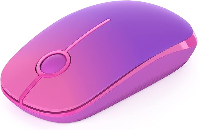 VssoPlor Wireless Mouse, 2.4G Slim Computer Laptop Mouse, Gradient Purple | Portable Mouse, Plug & Play USB Nano Receiver, Quiet Silent Optical Mice for Notebook, PC, Laptop, Computer, Windows, Mac