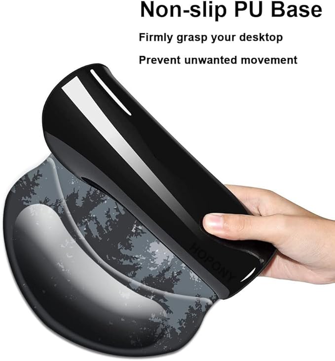 Mouse Pad with Wrist Support, Non Slip Mousepad Wrist Rest for Office, Computer, Laptop & Mac- Durable & Comfortable & Lightweight Ergonomic Support Mouse Mat Floral Green Forest