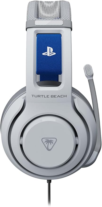 Turtle Beach Atlas 200 Wired Gaming Headset Officially Licensed for PlayStation, PS5, PS4, 50mm Nanoclear Drivers, Flip-to-Mute Mic, Memory Foam Cushions, Floating Headband - White