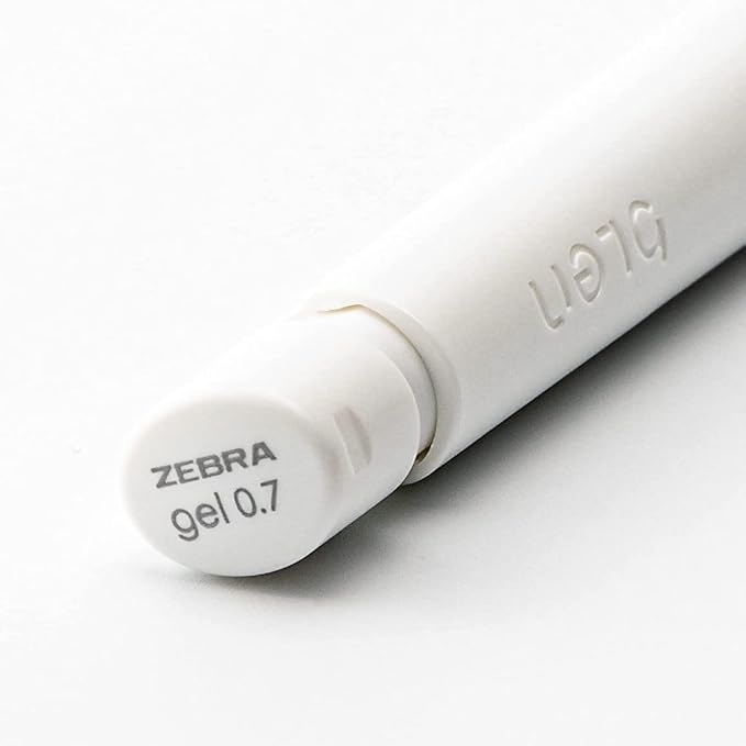 Zebra Pen, bLen Retractable Gel Pens, Medium Point 0.7mm, Blue Ink, White Barrels, Rapid Dry Gel Ink, Low Vibration for More Stable, Easier to Control Writing, Refillable, 2-Pack (41422)