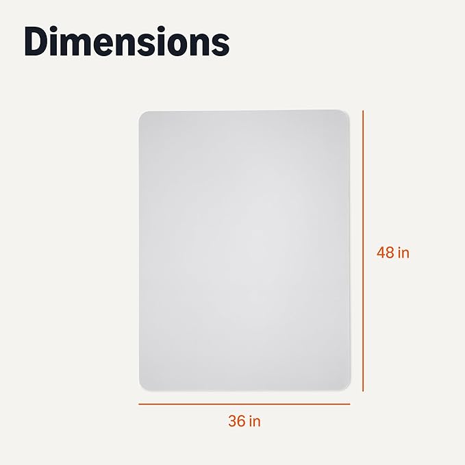 Amazon Basics Office Chair Mat for Hard Floors, 36" x 48", Clear