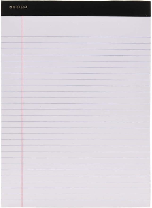 Mintra Office Colorful Legal Pads - Includes 2 Blue, 2 Pink, and, 2 Green Writing Pads, Micro Perforated Lined Sheets, Ideal for Professional & Personal Use, 8.5"x11" Wide Ruled, 6 pack Pastel Set 2