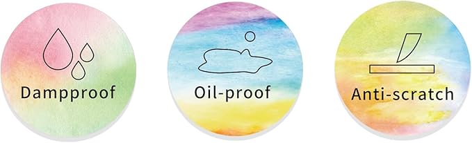 3 Inch Rainbow Round Thermal Label, Self-Adhesive Waterproof Circle Sticker for Logo Design, Multipurpose Direct Thermal Labels, 410 Sheets/1 Roll