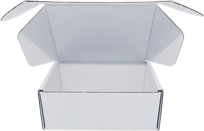 Small White Box 6 x 4 x 3 Inch 50 Pack Recyclable Corrugated Gift Mailers Storage Business Packaging Shipping Boxes