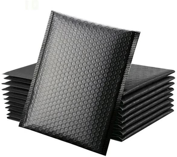 Water Resistant Bubble Envelope Mailers [1,000 Pack] 4 inch x 7 inch #000 Black Poly Padded Shipping Envelopes Self Sealing Cushioned Packaging Bags