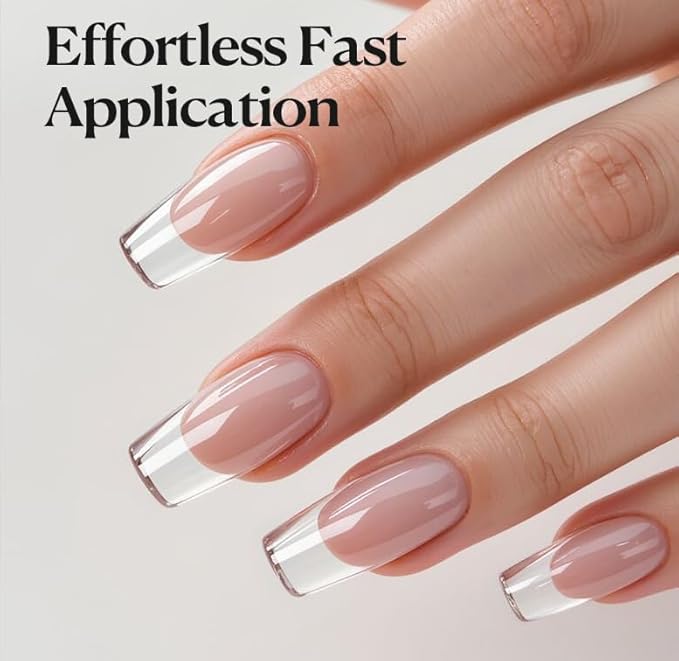 AZUREBEAUTY Clear Builder Nail Gel, 18ml 7-in-1 Nail Builder Gel for Extension, Strengthening, Apex Building & Rhinestone Glue, LED UV Cured Rubber Base Gel for Salon Home DIY