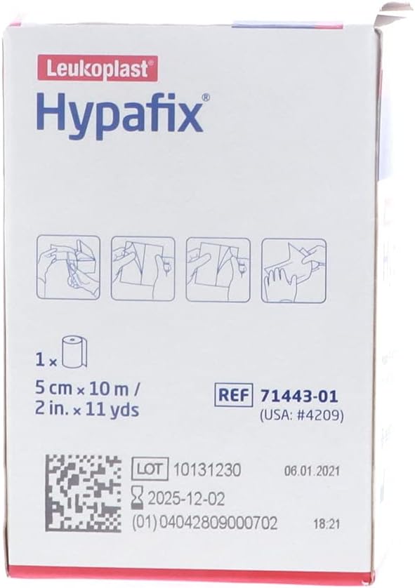 Hypafix Dressing Retention Tape 2 Inch x 10 Yards - Pack of 2 Rolls, Original Version