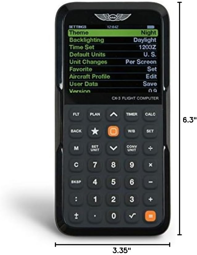 ASA CX-3 Flight Computer – Advanced Electronic E6B for Accurate Flight Planning and FAA Exam Preparation
