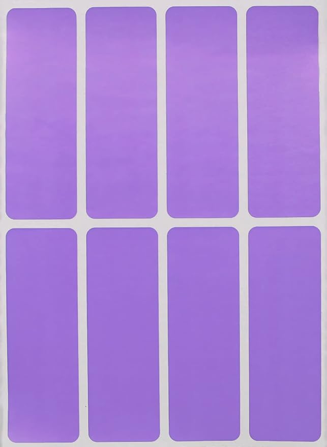 Royal Green Rectangular Coding Stickers Write on Labels for Organizing, Moving, & Mailing, 7.5cm x 2.5 cm Stickers to Write On Tags for Home, Office, and School Projects, 40-Pack (Pastel Purple)