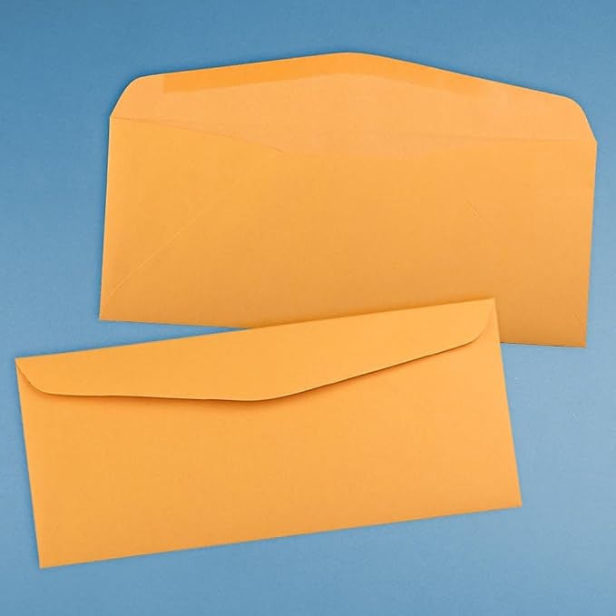 JAM PAPER #14 Envelopes - 5 x 11 1/2 - Brown Kraft Manila - 50/Pack