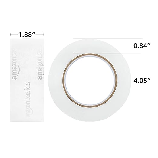 Amazon Basics Packing Tape, Strong & Durable for Moving, Storage, Shipping, Mailing and Sealing, Crystal Clear, 1.88" x 109 Yards, 6-Pack