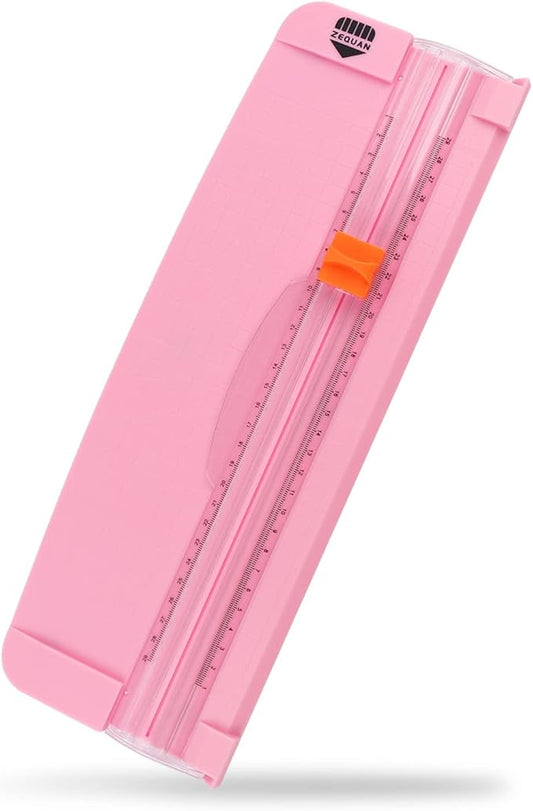 ZEQUAN Small Paper Trimmer, Portable Paper Cutter for Label, Origami, Card, Photo, Coupon, Scrapbook, Cardstock, Laminated Paper, and Craft Project