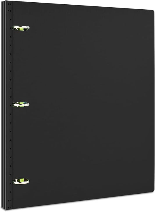 INFUN Telescoping 3 Ring Binder, Portable Plastic Binder with Telescoping Spine, 0.75 inch Rings， Foldable Front Cover Holds 8.5" x 11" Paper for School,Office and Homes-Black