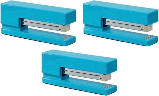 JAM PAPER Modern Desk Stapler - Blue - 3/Pack