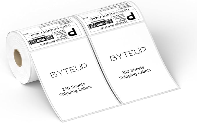 4x6 Direct Thermal Shipping Labels, 2 * 250 Sheets/Roll Barcode & Shipping Label Paper, Permanent Adhesive, Smudge Resistant, Compatible with Most Direct Thermal Printers (Not for Laser/Inkjet/Dymo)