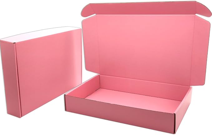 11x8x2 Shipping Boxes Pink Mailer Corrugated Cardboard Box Set of 30 | for Packaging, Literature, Packing, Mailing, Storage, Small Business, Moving, Gift, Supplies, Quick Fold, Tab Locking