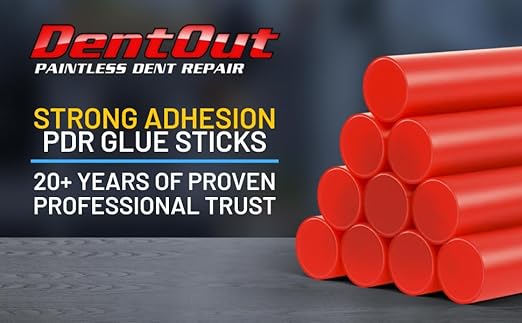 Monstrous Red PDR Glue Sticks (10 Pack) - PDR Glue for Unmatched Adhesion and Precision Dent Removal – Professional Paintless Dent Repair Glue Sticks