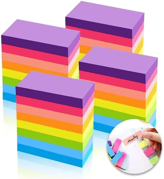 Sticky Notes, 1600 Sheets 1 x 3 in Self Sticky Notes Pad Colour Sticky Notes Super Sticky Notes Pad for Office Home School Meeting(8 Colors)