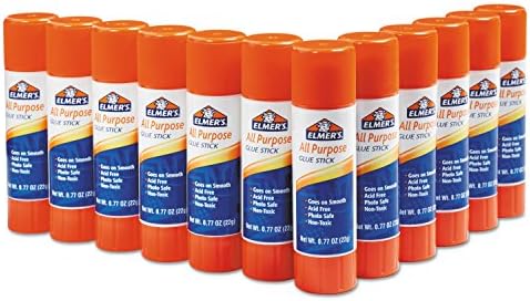 Elmer's Products Inc Glue Stick, All-Purpose, Permanent, Washable, . 77, 12/PK