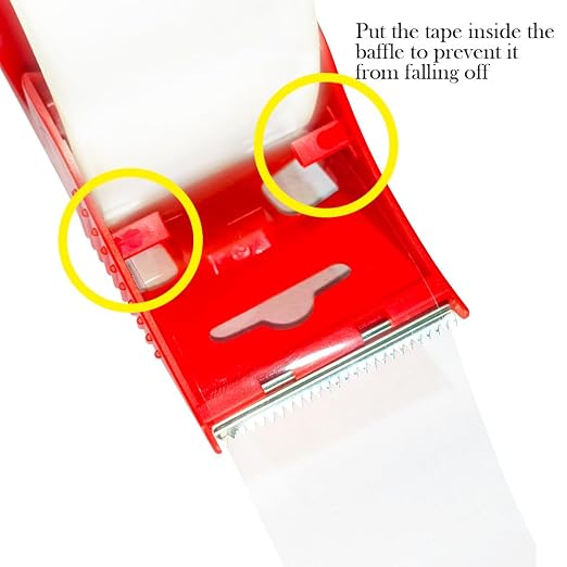 Heavy Duty Packing Tape with Dispenser, 1.88 inch x 65Y, 6 Rolls | 1 Dispenser Included, Total 390Y, Clear, 2.8 mil, Ultra Strong, Refill for Packaging and Shipping