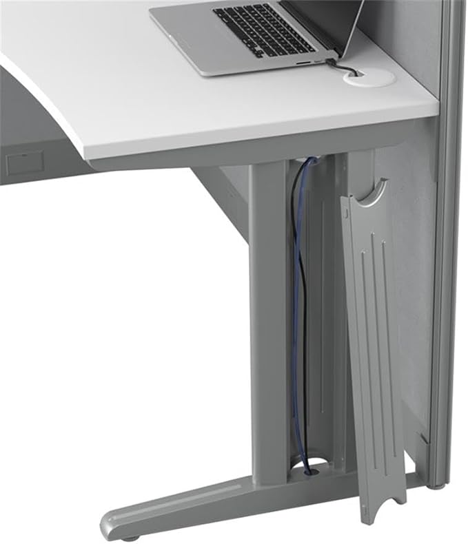 Bush Business Furniture Office in an Hour 65W L Shaped Cubicle Desk with Storage, Drawers, and Organizers in Pure White
