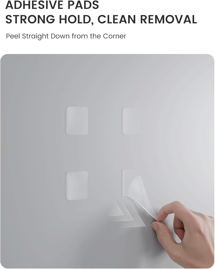 Cork Board Alternative Felt Strip Board 8-Pack 13"x2", Office Pin Board with 50 Push Pins, Adhesive Install for Bedroom Door & Home Office(Nordic Moss)